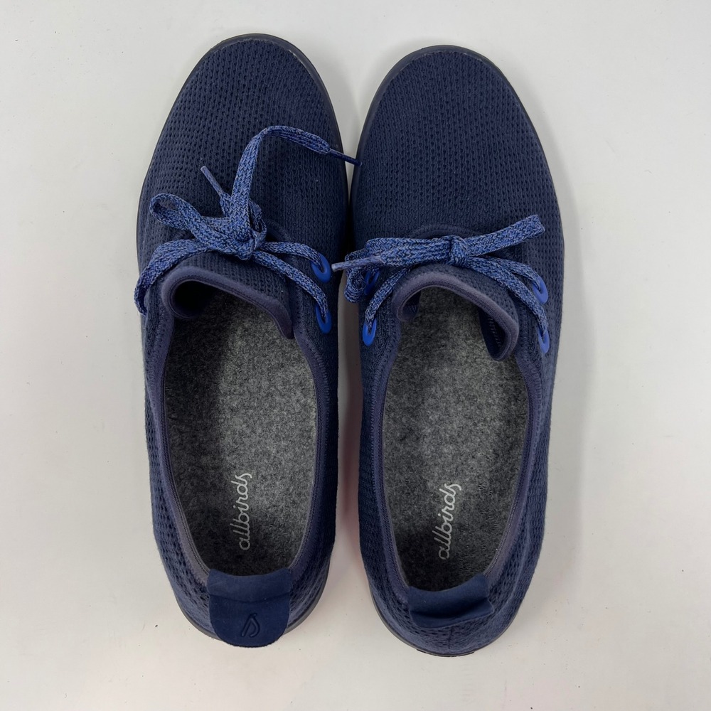 Allbirds Tree Skippers Sneakers Low Top Eucalyptus Men 10 Navy Blue Casual EUc - Picture 5 of 7